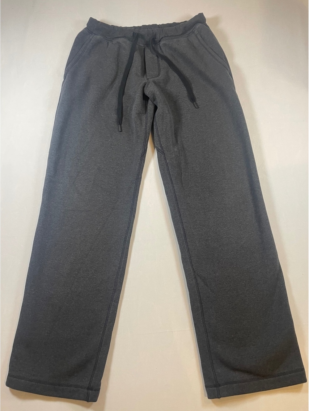 Lululemon men's wide-leg fleece sweatpants in dark charcoal gray XL pre owned